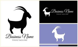 silhouet schapen geit logo sjabloon vector