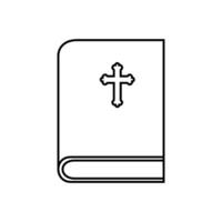 Bijbel icoon vector. religie illustratie teken. geloof symbool of logo. vector