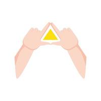 handen gevormde driehoek vector