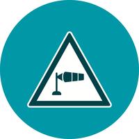 Vector Sterk dwarswindpictogram