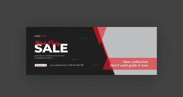 black friday tijdlijn cover weekend sale social media banner en design pro download vector