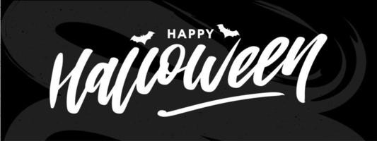 happy halloween tekstbanner belettering vakantie speciale aanbieding winkel nu vector