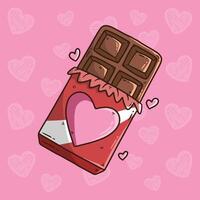 tekenfilm vector illustratie van Valentijn chocola bar. Valentijn vector illustratie. hand- getrokken vector illustratie