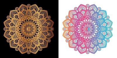 etnisch decoratief element luxe gouden mandala ontwerp vector