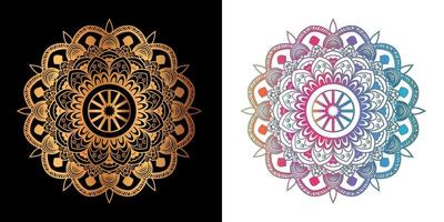 etnisch decoratief element luxe gouden mandala ontwerp vector