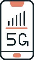 5g smartphone vecto icoon vector