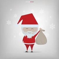 kerst kerstman. grappig stripfiguur op de achtergrond van de winter elegant met licht wazig bokeh achtergrond. vector. vector