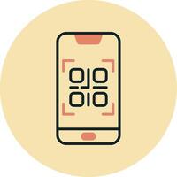 smartphone qr code vecto icoon vector