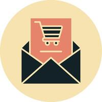 boodschappen doen e-mail vecto icoon vector