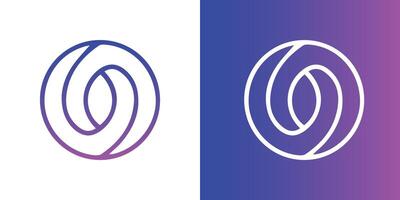 vector O Purper logo bedrijf merk identiteit ontwerp vector illustratie