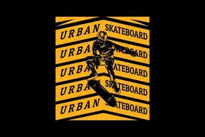 stedelijk skateboard silhouet ontwerp vector
