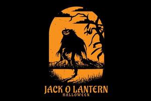 jack o lantern halloween silhouet ontwerp vector