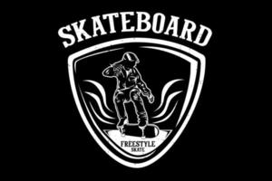 skateboard skate freestyle silhouet ontwerp vector