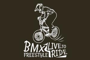 leven om te fietsen freestyle silhouet ontwerp vector