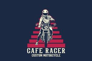 café racer aangepast motorfietsontwerp vector