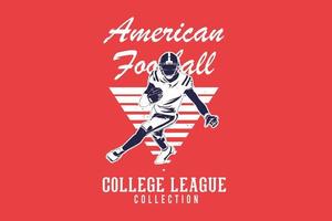 American football college league collectie silhouet ontwerp vector