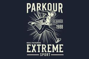 parkour world free running extreme sport silhouet ontwerp vector