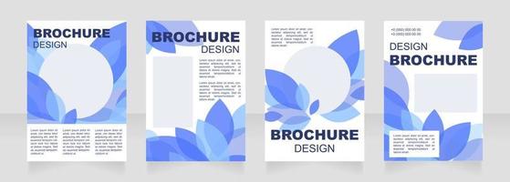 winter blauw blanco brochure lay-outontwerp vector