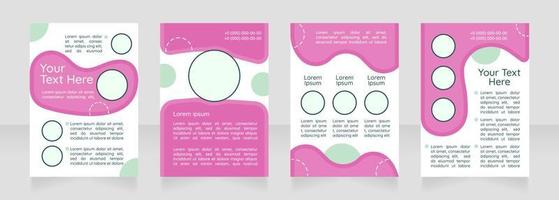 schoonheidsproducten presentatie blanco brochure lay-outontwerp vector