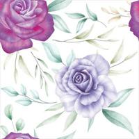 prachtig aquarel bloemen naadloos patroon vector