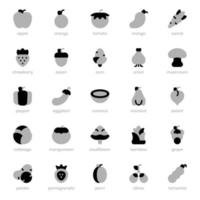 fruit- en groentepictogrampakket voor uw websiteontwerp, logo, app, ui. fruit en groente icoon duo tone ontwerp. vector grafische illustratie en bewerkbare lijn.