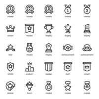 award icon pack voor uw website-ontwerp, logo, app, ui. prijs pictogram schets ontwerp. vector grafische illustratie en bewerkbare lijn.