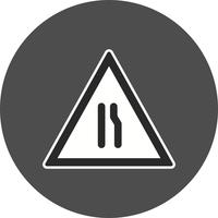 Vector Dual Carriageway ahead pictogram