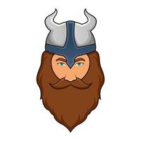 viking raider hoofd mascotte vector