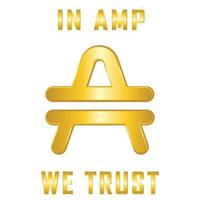 amp crypto valuta-logo en symbool met gouden kleur vector