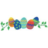schattig en kleurrijk eieren voor Pasen dag vector illustratie