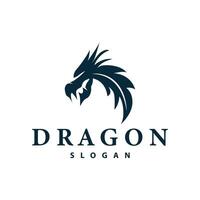 draak logo gemakkelijk ontwerp dier legende draak silhouet illustratie sjabloon vector