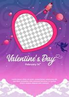 vector Valentijnsdag dag postertemplate
