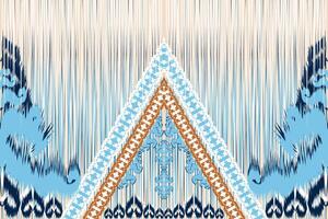 abstract tribal ikat kleding stof patroon gemaakt van Aziatisch meetkundig vormen. vector