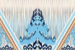 abstract tribal ikat kleding stof patroon gemaakt van Aziatisch meetkundig vormen. vector