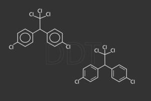 ddt moleculair skelet- chemisch formule vector