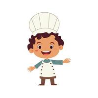 kinderen koken vector illustratie. weinig chef vector illustratie ontwerp