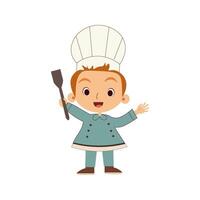 kinderen koken vector illustratie. weinig chef vector illustratie ontwerp