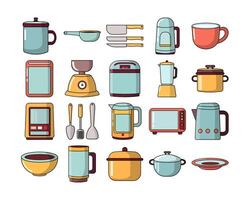 reeks van keukengerei icoon vector illustratie element ontwerp