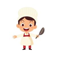 kinderen koken vector illustratie. weinig chef vector illustratie ontwerp