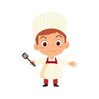 kinderen koken vector illustratie. weinig chef vector illustratie ontwerp