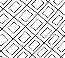 zwart en wit hand- getrokken rechthoek lijn patroon achtergrond vector