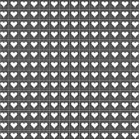 zwart en wit klassiek hart Valentijn liefde controleren patroon achtergrond vector