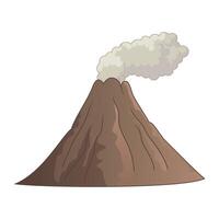 tekenfilm vulkaan berg vector illustratie