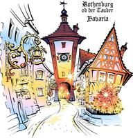 Rothenburg ob der tauber, Duitsland vector