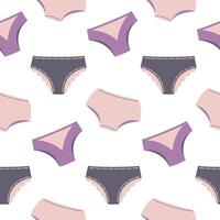 naadloos patroon met Dames ondergoed, Dames lingerie. achtergrond met roze slipje. ondergoed, bikini verzameling vector