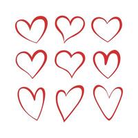 vector reeks hart liefde symbool