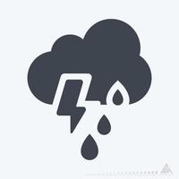 pictogram onweer - glyph-stijl vector