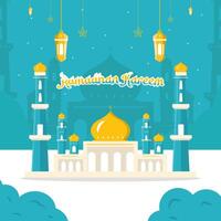 ramadan kareem wenskaart vector