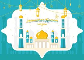 ramadan kareem wenskaart vector