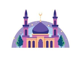 gemakkelijk schattig klein moskee illustratie vector